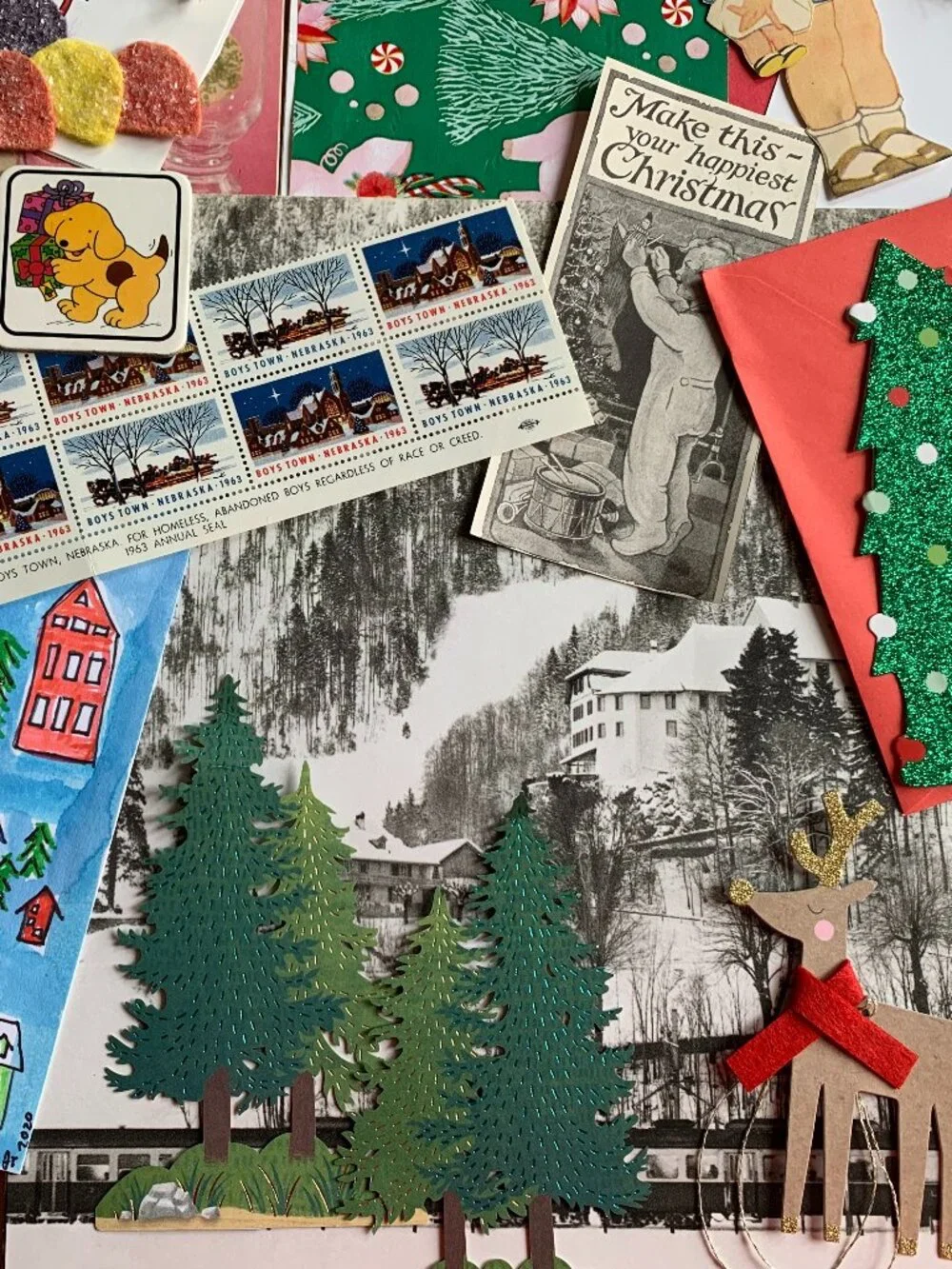 Christmas Ephemera for Junk Journaling!  Buyer will receive ALL that's pictured.
